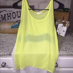 Neon striped tank top